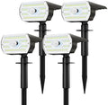 4PCS 60LED Motion Sensor Solar Spot Lights 3 Lighting Modes Outdoor Landscape Lighting for Yard Lighting, IP65 Waterproof Solar Powered Porch Lights for Walkway Patio Garden Lighting Decor by SNMT