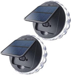 Uonlytech Xmas Solar Lamp 2pcs Acrylic ABS Wall Light for Fence Panels by UONLYtech