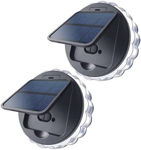 Uonlytech Xmas Solar Lamp 2pcs Acrylic ABS Wall Light for Fence Panels by UONLYtech