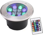 Ground LED Landscape Lamp, 12/24V Submersible Fountain Light, IP68 Waterproof Underwater Pond Spotlight, with Remote Control, for Pool Driveway Deck Yard,12v 12w by Unknown