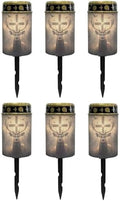 Poceacles 6 Pack Cross Solar Lights Solar Outdoor Lights Outdoor Waterproof Stake Solar Lights Votive Candles Grave Solar Candles for Memorial Day Decorations, Deer Cross Dove of Peace Light by Poceacles
