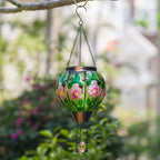 STARSOUL Hummingbird Solar Hot Air Balloon Lantern with Flickering Flame, Hanging Solar Lantern Outdoor Waterproof, Hot Air Balloon Solar Light Decorations for Garden Yard Lawn Porch Porch Backyard - Image 7