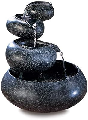 Zingz & Thingz Zen Collection Resin Tabletop LED Water Fountain, Four-Tier, 9.5x9.5x10 by ZingzThingz