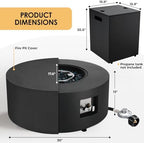 TLGREEN 30-Inch Round Propane Fire Pit Set, 50,000 BTU, 2-Piece - Image 3