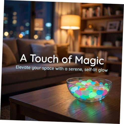 Glow in Dark Garden Pebbles 500pcs Resin Decorative Stones - Image 3