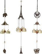 Wind Chime Aeolian bells Outdoor Living Wind Chimes Garden Tubes Bells Copper 3 Bells Living Yard Door Window Hanging Wind Chimes Home Decor Wind Chimes for Outside Memorial Wind Chimes ( Color : 01 ) - Image 2