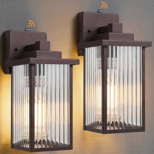 2-Pack 15-Inch Dusk to Dawn Outdoor Light, Oil-Rubbed Bronze Metal by hameso