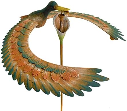 Rustic Metal Duck Kinetic Balancer Garden Stake Wind Sculpture Outdoor Yard Art Center - Image 4
