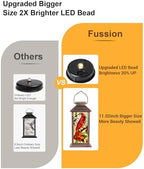 Fussion Solar Lanterns Outdoor Waterproof Garden Decor Birthday Gifts for Women Mom Grandma Sister, Hanging LED Plastic Solar Lights Outside Gardening Decorations for Yard Patio - Cardinal - 1 Pack - Image 7