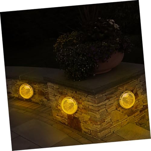 NUOBESTY 4Pcs LED Solar Ground Lamps Black Plastic Metal Waterproof - Image 5