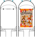 Liitrton 2 Pack Garden Flag Holder Stand Fits Max 14" x 25" Flags, Decorative Metal Yard Flag Holder for Outside Seasonal Holiday Christmas Garden Decor-Flag Not Include (Frog-Shaped,Black) by Liitrton