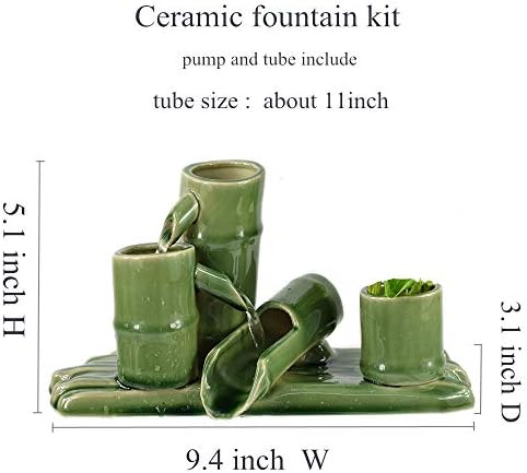 Ceramic Accents Water Fountain & Pump Kit – 9.5 inch DIY Indoor/Outdoor Garden Water Feature kit - Fits 10-15 inch Bowl (not Included) (Small Size 9.5in L) - Image 2