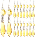 Operitacx Star Anise Bead Pendant 2.91 Inch Octagonal Crystal Chandelier Pendants 20 Pack Glass Prisms for DIY Wedding Display Curtain Crystal Decor and Garden Suncatchers by Operitacx