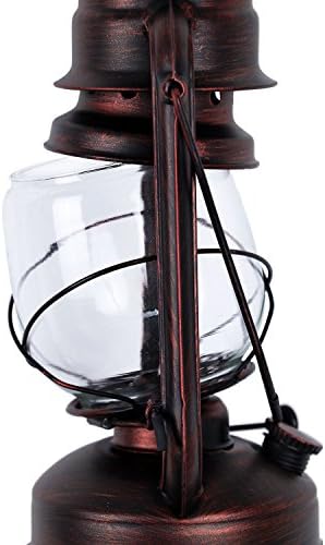 Retro Pull Chain Wall Lamp Lantern Kerosene Wall Sconces,Metal Transparent Glass Lampshade - Image 5