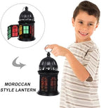 Moroccan Style Colorful Glass Tealight Candle Holder Hanging Lantern - Image 2