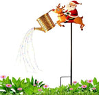 Solar Watering Can Lights - Christmas Santa LED Metal | Outdoor Yard Stake - Image 7
