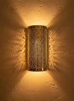 Moroccan Brass Wall Lamp Sconce Home Decor, Handmade Lighting Copper Metal Lights Turkish Lamp, Ramadan Candle Lantern, Candle Holder, Indoor Outdoor, Patio, Porch, Shelf, Garden (Galaxy) - Image 3