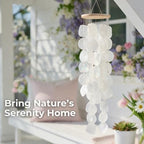 Natural Capiz Shells Wind Chimes for Outside House Decor - Image 2