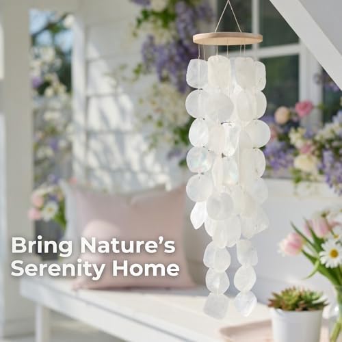 Natural Capiz Shells Wind Chimes for Outside House Decor - Image 2