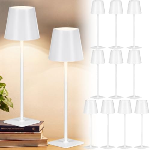 Retisee 12 Pack Cordless Table Lamp Portable Rechargeable Lamps, White by Retisee