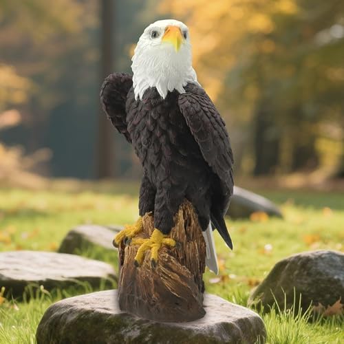 Bald Eagle Statue, Indoor Outdoor Animal Sculptures,Large 14.2"H - Image 3
