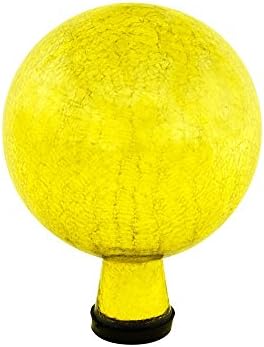 Achla Designs G6-Y-C, Lemon Drop 6-Inch Crackle Gazing Globe Ball, 6 by ACHLADesignsHomeGarden