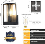 Outdoor Light Wall Mount, Black Exterior Light Fixture - Image 2