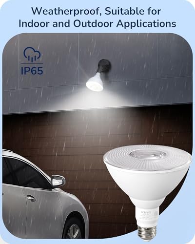 EDISHINE PAR38 LED Flood Light Bulbs Outdoor Dimmable 5000K 1800LM 6 Pack - Image 4