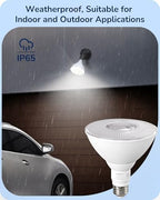 EDISHINE PAR38 LED Flood Light Bulbs Outdoor Dimmable 5000K 1800LM 6 Pack - Image 4