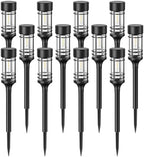 LETMY 12 Pack Solar Pathway Lights Outdoor, Solar Lights Outdoor Waterproof IP65, Bright Solar Garden Lights Outdoor, Auto On/Off Outdoor Solar Lights for Yard Walkway Driveway Landscape Garden Decor - Image 2