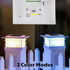 Dynaming 4x4 Solar Post Cap Lights Outdoor with 2 Color Modes, 12 Pack Fence Post Solar Lights White Shell Fit for Vinyl/Wooden Posts, High Brightness SMD LED Lighting Decor for Garden Deck Patio - Image 3