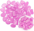 M METERXITY 50-Pack Glow in The Dark Rocks, 1.77" Resin Outdoor Garden Decorations Luminous Pebbles Stones for Garden Plants/Aquarium/Backyard Path, Aquarium Gravel [Light Purple] by MMETERXITY