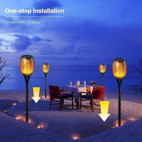 XIHAMA Solar Garden Flame Light - Waterproof Outdoor Solar LED Dancing Flame Torch, Flickering Torch for Garden Decoration, Lawn Path, Yard and Patio Light (4 Pack) - Image 7