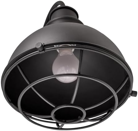 Design House 588442 Ajax Industrial Modern 1-Light Indoor/Outdoor Dimmable Wall Light with Removable Metal Wire Cage Shade for Porch Entryway Patio Garage Kitchen Bedroom, Textured Black - Image 2