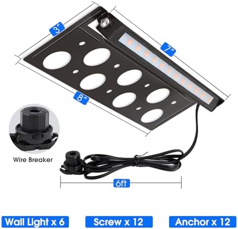 Energetic 7 Inch Retaining Wall Lights, Outdoor LED Step Lights, 4W Low Voltage Landscape Lighting, Waterproof Hardscape Lighting, 12V-24V AC/DC, 3000K Warm White, with Wire Breakers, FCC, 6 Pack - Image 5