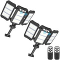 Solar Flood Lights Outdoor, 7000 LM Super Bright Aluminum Arm Waterproof by Ropelux