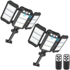 Solar Flood Lights Outdoor, 7000 LM Super Bright Aluminum Arm Waterproof by Ropelux