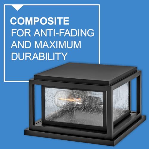 Hinkley Republic Small Pier Mount Lantern, Low Voltage Black - Image 3