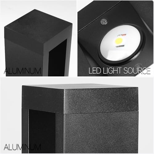 Modern LED Landscape Path Lights - Waterproof Aluminum Walkway Bollard Lighting Fixture for Garden, Patio, Porch, Courtyard - IP54 Outdoor Pathway Lighting - Image 7