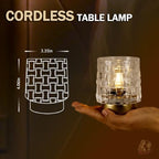 MJ PREMIER Battery Operated Lamp,Small Cordless Lamp with Timer, Clear-03 - Image 2