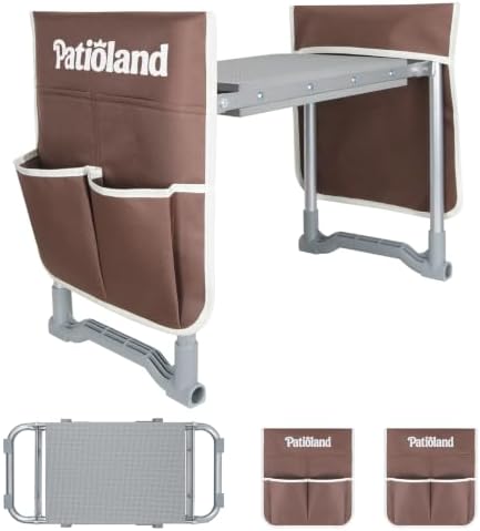 Garden Kneeler and Seat Heavy Duty, Kneeling Bench for Gardening by Patioland