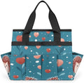 Cute Hedgehog Garden Tool Bag Organizer Heavy Duty Heart Gardening Tote Bag with 10 Pockets for Women Men Gardening Gifts by Home