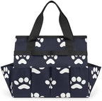 Dog Bones Paw Garden Tool Bag Organizer Heavy Duty Dog Paws Gardening Tote Bag with 10 Pockets for Women Men Gardening Gifts by Home