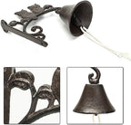 Sungmor Heavy Duty Cast Iron Wall Bell - Decorative Retro Style Lovely Owls Hand Bell - Manually Shaking Wall Hanging Doorbell - Indoor Outdoor Wall Mounted Dinner Bell - Garden Home Wall Decoration - Image 5