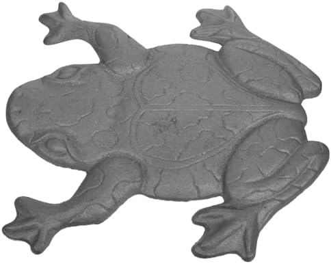 Toyvian Cast Iron Frog Stepping Stone, Garden Pathway Sculpture by Toyvian