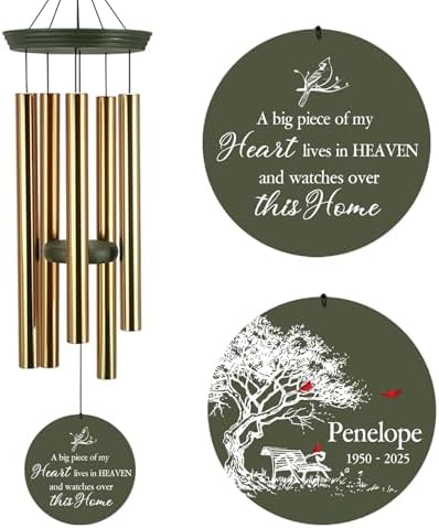 ASTARIN Personalized Wind Chimes Memorial, 30/36 in Cardinal Memorial Wind Chimes, Life Tree Custom Sympathy Gifts in Loving Memory of Mom/Dad, Wind Chime for Loss of Loved Ones(Produced in Texas) by Astarin