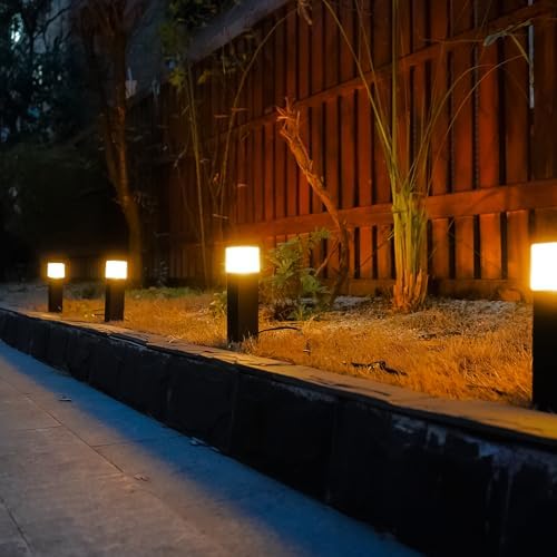 GOODSMANN 12V AC Low Voltage LED Bollard Path Lights Bronze Finish 8PK - Image 3