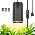 40W Plant Lights for Indoor Growing, Hanging Plant Lamp for Indoor Plants, Large Tall Plant, Garden, Flowers, Greenhouse, with Timer and 15ft Braided Cord, 3000K Full Spectrum, COB Bulb Aluminum Black by Gaudeoo