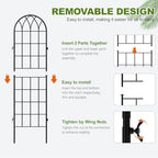DoCred 4 Pack Garden Trellis for Climbing Plants, 59 Inch Metal Trellis - Image 5
