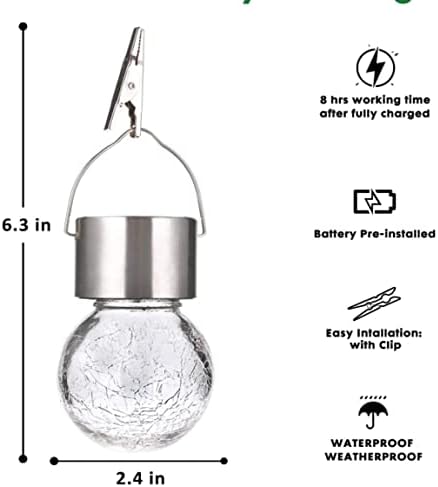 4Pcs Solar Outdoor Hanging Lanterns with Handle Retro Solar Lights Patio Decor Patio IP65 Waterproof Yard Art Garden Accessories Outdoor Decorations for Christmas Porch Lawn - Image 5